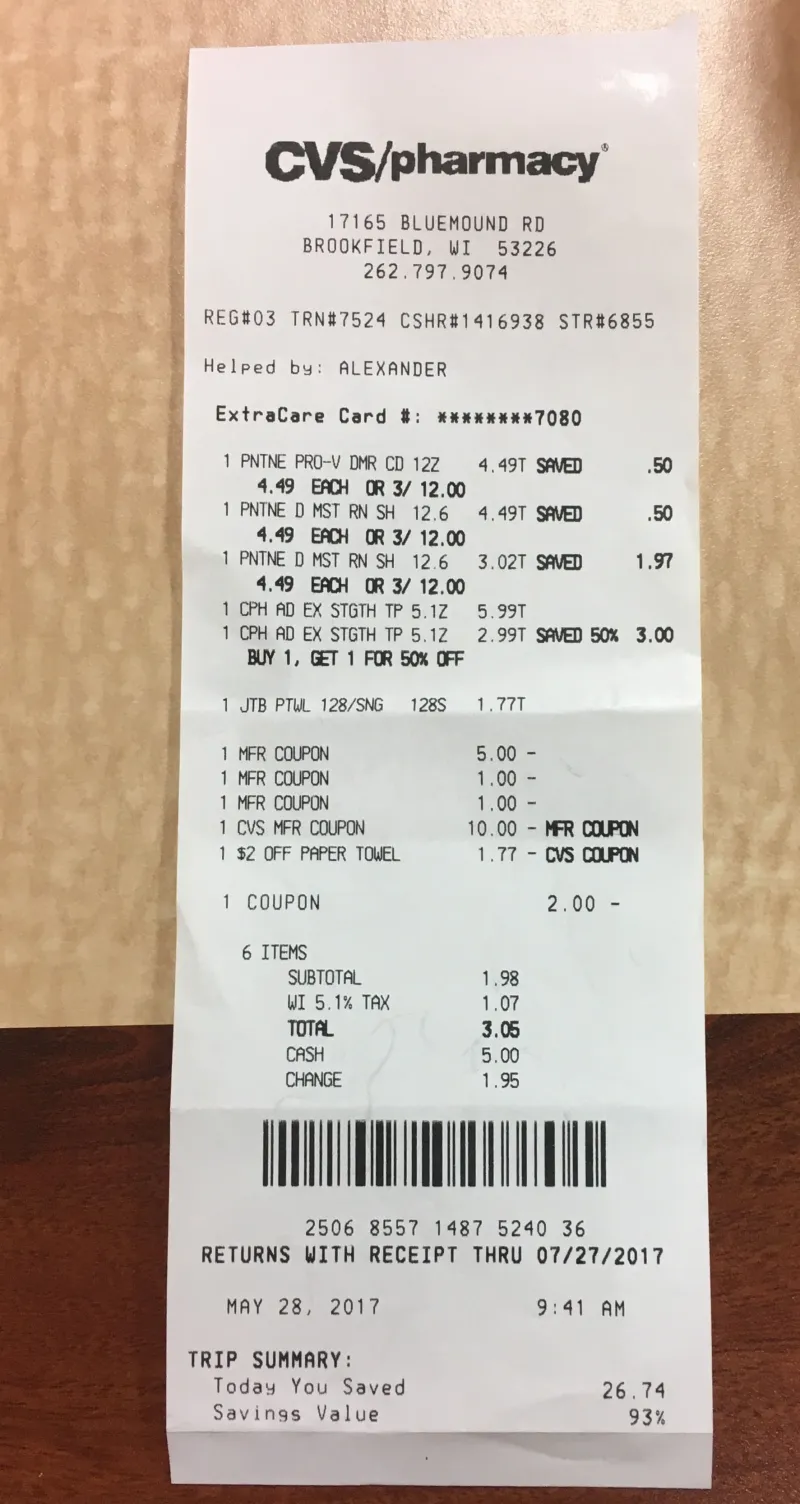 Eighteen Months Later, the Coupon Stops Working: A Two-Year Receipt Comparison